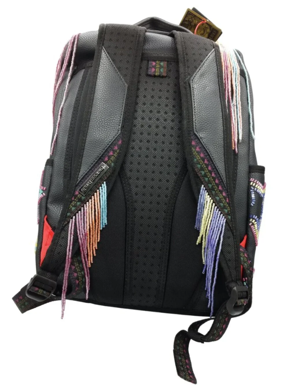 Sprayground x Sandflower African Intelligence Beaded Fringe Backpack - NEW